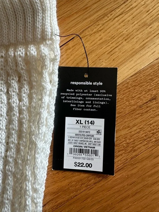 art class Cream Crochet Knit Beach Pants NWT - Picture 4 of 4